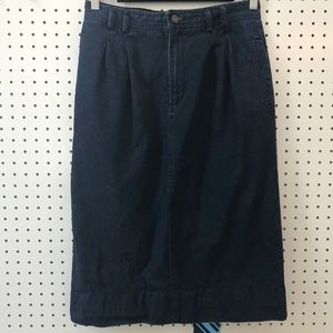 Vintage Denim Knee-Length Skirt